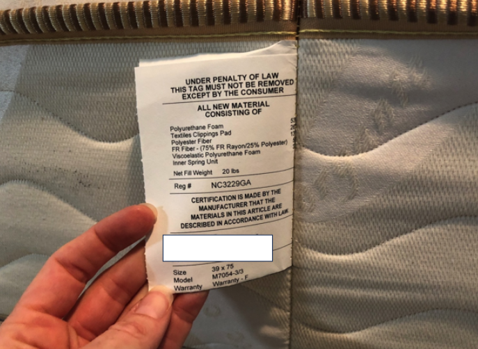 Check the Materials Read the Law Tag | Austin Natural Mattress